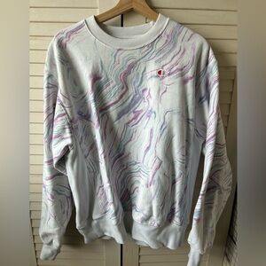 Champion White and Purple Women’s Sweater